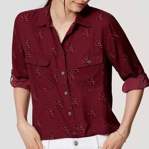 Ann Taylor Loft Button Front Blouse